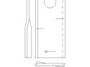 134308KR Kramp Kaszapenge jobb 112x48x4 mm, Ø19 mm-es furat, Fella-hoz/Krone-hoz, 25-ös csomag
