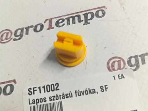 SF11002 ASJ Lapos szórású fúvóka, SF 110° 02, sárga, műanyag