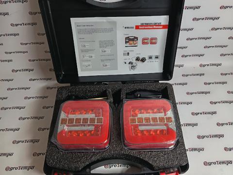 725345 Luminex 2x LED-es hátsó mágneses, vezeték nélküli csoportos lámpa szett, 3 kamrás, 12V + WIFI