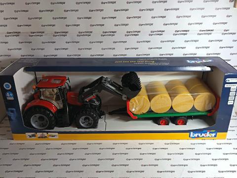 03198 BRUDER CASE IH Optum 300 CVX homlokrakodóval és bálaszállítóval - Bruder 3198 03198 BRUDER CASE IH Optum 300 CVX homlokrakodóval és bálaszállítóval - Bruder 3198