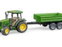 02108 BRUDER Traktor - John Deere 5115M, pótkocsival - Bruder 2108