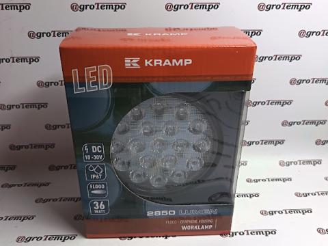 LA10046 LED-es munkalámpa, 36 W, 2850 lm, kerek, 10/30 V, Ø113,9 mm, fényvető, 18 LED-es, Kramp LA10046 LED-es munkalámpa, 36 W, 2850 lm, kerek, 10/30 V, Ø113,9 mm, fényvető, 18 LED-es, Kramp