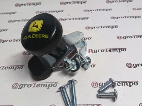 MCXFA1561 John Deere Kormányforgató gomb - Fekete, sárga logóval