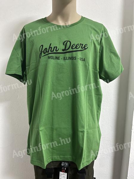 MCL20230301 John Deere póló zöld felirattal