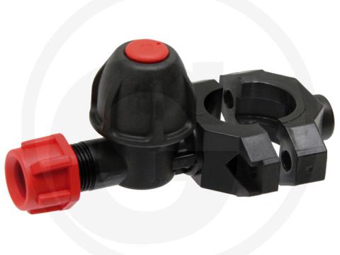 670402055 ARAG Egyállású fúvókatartó Csőre szerelhető Ø cső 3/4”, Ø furat 10 mm Membrános visszacsapó szeleppel