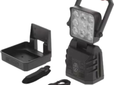 LA8333 KRAMP Fogantyú munkalámpa LED újratölthető, fehér/narancs, 9 nagy teljesítményű LED, fali tartóval LA8333 KRAMP Fogantyú munkalámpa LED újratölthető, fehér/narancs, 9 nagy teljesítményű LED, fali tartóval