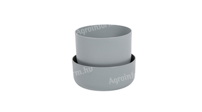 Plastia cserép önöntöző Tolita 16 cm szürke szimpla