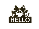 Mickey és Minnie hello ajtótábla LED világítással