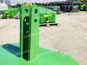 ÚJ 1200 kg-os fronthidraulika tömbsúly, zöld színben. fém külső héj, beton belső, zöld színű, vonórésszel, AGROPARK felirattal