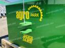 ÚJ 1200 kg-os fronthidraulika tömbsúly, zöld színben. fém külső héj, beton belső, zöld színű, vonórésszel, AGROPARK felirattal