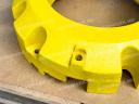 ÚJ 205 kg-os keréksúly John Deere traktorra. további kiegészítő súlyokkal bővíthető, vas öntvény, sárga színben