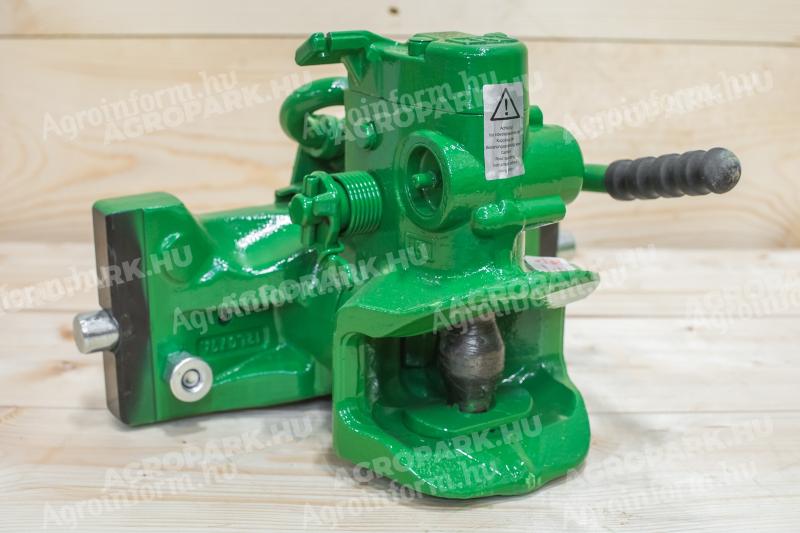 ÚJ automata vonófej (330 mm széles, zöld). gyártmány: Rockinger │ kompatibilis: John Deere erőgép │ mennyiség: 1 darab
