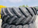 Ikerkerék szett Trelleborg 710/75R42 gumizással. 23x42-es fix felni 70 cm-es ikerdobbal, használt Trelleborg gumiabroncs, felfogató csavarok