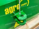 ÚJ 600 kg-os tömbsúly John Deere súlytartó konzolra. fém külső héj, beton belső, zöld színű, vonórésszel, AGROPARK felirattal