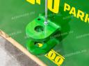 ÚJ 1200 kg-os tömbsúly John Deere súlytartó konzolra. fém külső héj, beton belső, zöld színű, vonórésszel, AGROPARK felirattal