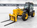JCB 550-80 (6799 üzemórás) teleszkópos rakodó 8,1 m és 5.000 kg, Joystick, klíma, raklapvilla, 140 lit. szivattyú