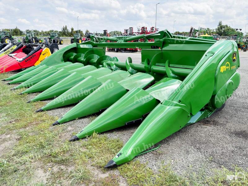 John Deere Kemper 608C 8 soros, csukható kukoricaasztal John Deere kombájnokhoz, szárzúzó, csonktaposó, 75 cm-es sortáv, StalkMaster
