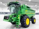John Deere S680i (1597/2293 üzemórás) rotoros kombájn, 9,1 m 630R asztal + kocsi + repcetoldat, ProDrive, GoodYear széles gumik