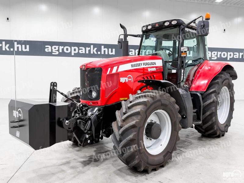 Massey Ferguson 6485 (8464 üzemórás) traktor, Dyna-6 Powershift 50 km/h, rugózott híd, rugózott fülke, légfék, fronthidraulika