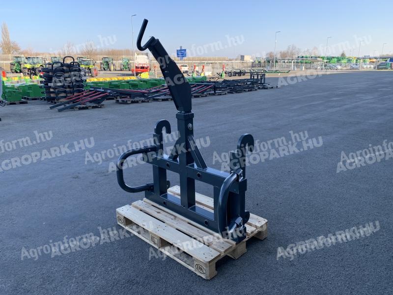 ÚJ BigBag zsákemelő. JCB Q-Fit felfogatással, JCB teleszkópos rakodókhoz, állítható magasságú, erősített kampóval, 1.000 kg-os teherbírás