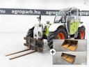 Claas Targo K70 (5514 üzemórás) teleszkópos rakodó, Powershift 40 km/h, klíma, 2 db kanállal