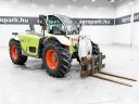 Claas Targo K70 (5514 üzemórás) teleszkópos rakodó, Powershift 40 km/h, klíma, 2 db kanállal