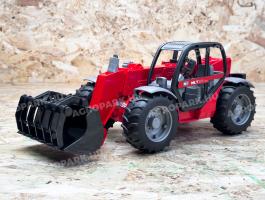 ÚJ Manitou MLT 633 Bruder játék teleszkópos rakodó. valósághű funkciók, strapabíró kivitel ABS műanyagból, 4 éves kortól, 1:16 méretarány