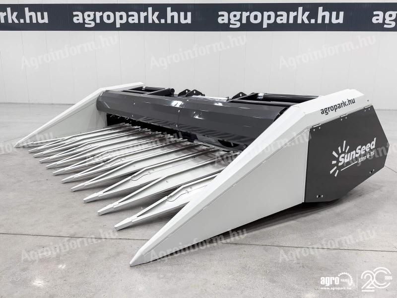 BÉRELHETŐ - ÚJ SunSeed Xtra 6-75 4,5 m-es, 6 soros, sorfüggetlen napraforgó asztal, adapter (JD)