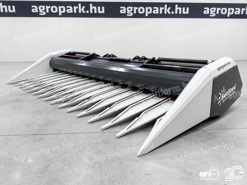 BÉRELHETŐ - ÚJ SunSeed Xtra 8-75 6 m-es, 8 soros, sorfüggetlen napraforgó asztal, adapter (JD)