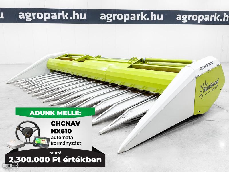 ÚJ SunSeed Xtra 8-75 6 m-es, 8 soros, sorfüggetlen napraforgó asztal, adapter (Claas)