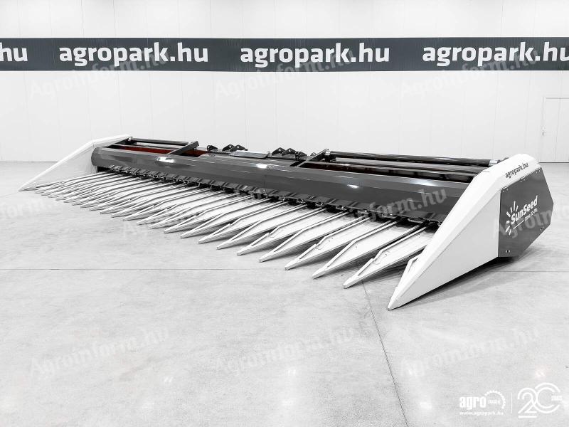 BÉRELHETŐ - ÚJ SunSeed Xtra 12-75 9 m-es, 12 soros, sorfüggetlen napraforgó asztal, adapter (JD)