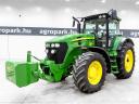 John Deere 7730 (16995 üzemórás) traktor, PowrQuad 20/20 40 km/h, rugózott híd, front hidraulika, front kardán, légfék, klíma, ISOBUS