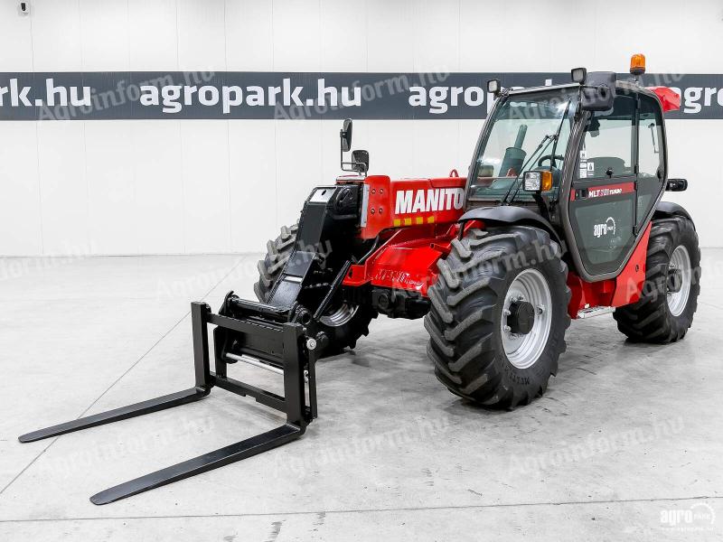 Manitou MLT 731 Turbo (8589 üzemórás) 7 méter és 3.100 kg kapacitású teleszkópos rakodó, Joystick, klíma, raklapvilla, Perkins motor, Agri kivitel