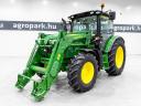 John Deere 6115R (11281 üzemórás) traktor, AutoQuad 24/24, TLS, légfék, 3 pár hidr. kör, JD H310 homlokrakodó