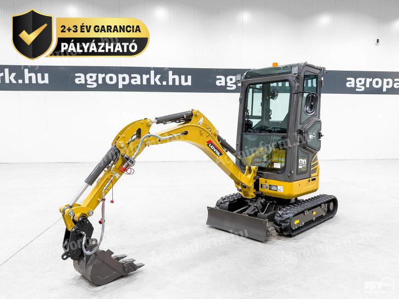 ÚJ Lovol FR20F-u minikotró, forgókotró, 2+3 év garancia, japán motor és hajtás, zéró far kilengéses