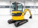 BÉRELHETŐ - ÚJ Lovol FR26F-u minikotró, forgókotró, 2+3 év garancia, japán motor és hajtás, zéró far kilengéses