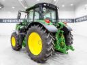 John Deere 6100M (4793 üzemórás) traktor, AutoQuad váltó, JD 603M homlokrakodó, légfék