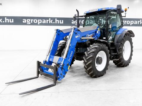 New Holland T6010 Plus (7825 üzemórás) traktor, Powershift, homlokrakodó, rugózott híd, légfék, 4 pár hidr. kör New Holland T6010 Plus (7825 üzemórás) traktor, Powershift, homlokrakodó, rugózott híd, légfék, 4 pár hidr. kör