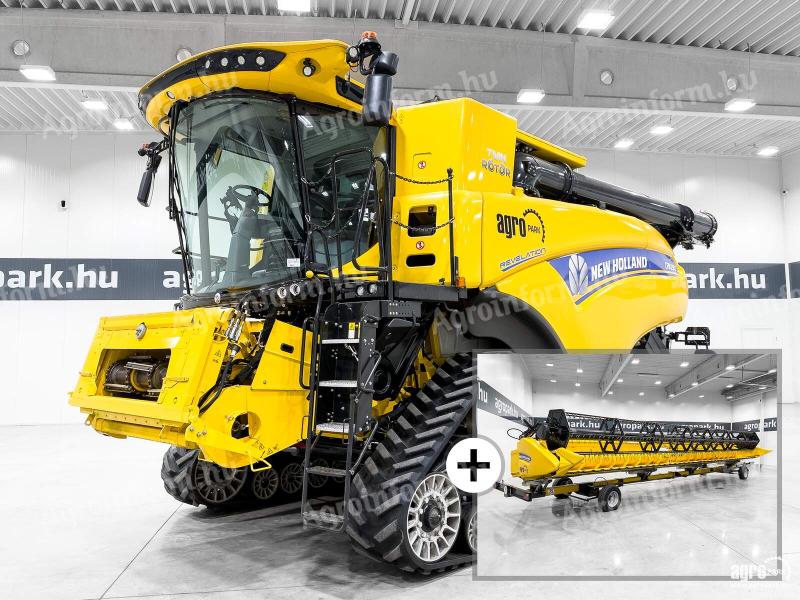 New Holland CR10.90 SmartTrax (1083/1485 üzemórás) kombájn, 12,5 m-es Varifeed asztal, RTK aut. kormányzás, hevederes járószerkezet