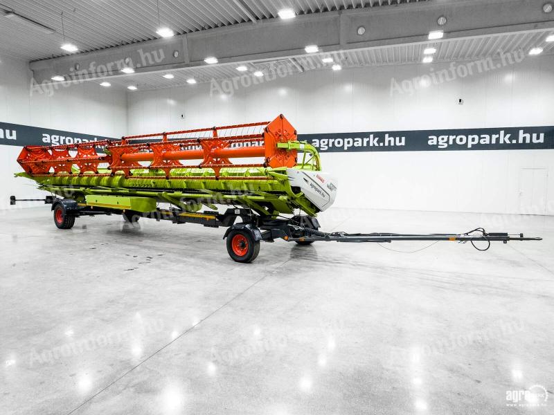 Claas Vario 1080 (V1080) 10,8 m Vario gabona vágóasztal forgózsámolyos szállítókocsival, 2 repcekaszával
