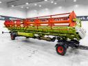 Claas Vario 1080 (V1080) 10,8 m Vario gabona vágóasztal forgózsámolyos szállítókocsival, 2 repcekaszával