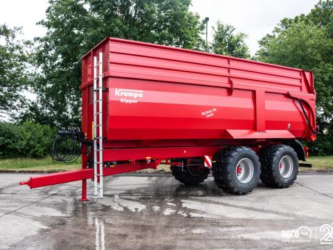 ÚJ Krampe BigBody 750 Carrier (BB 750) 22 tonna teherbírás, 35,2 m3, 60 cm-es magasítóval, Made in Germany, prémium monocoque / teknős pótkocsi