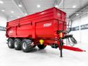 ÚJ Krampe Big Body 900 (BB 900) 28 tonna teherbírás, 46,1 m3, 3 tengely, 80 cm-es magasító, Made in Germany, prémium monocoque / teknős pótkocsi