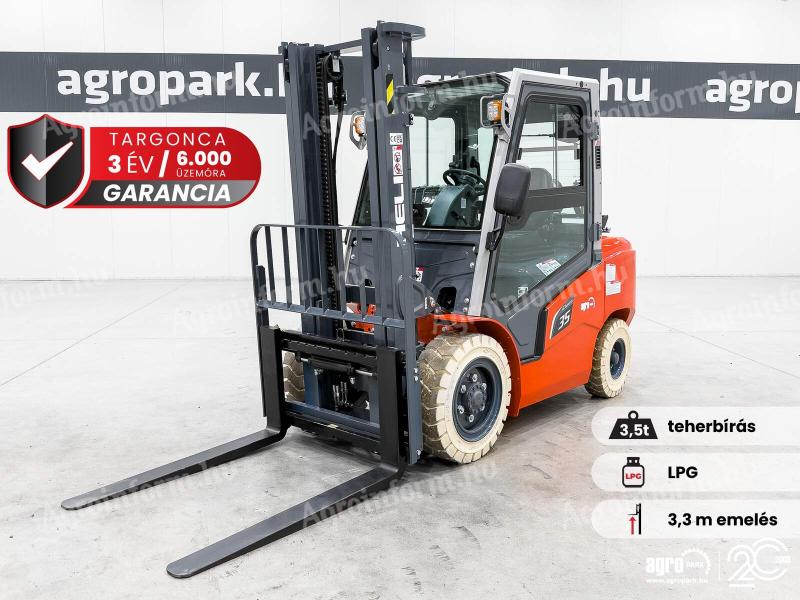 BÉRELHETŐ - ÚJ HELI G3 3,5 tonnás LPG targonca 3,3 méteres emeléssel. Bérgépek, Gépbérlet, Bér Targoncák, Targonca Bérlés