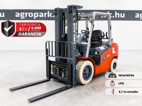 ÚJ HELI CPYD35-KU1HG3 G3, 3,5 tonnás LPG targonca 4,7 méteres emeléssel ÚJ HELI CPYD35-KU1HG3 G3, 3,5 tonnás LPG targonca 4,7 méteres emeléssel
