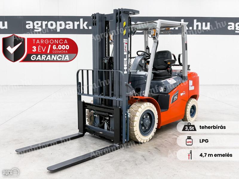 ÚJ HELI G3 3,5 tonnás LPG targonca 4,7 méteres emeléssel