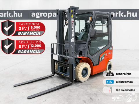 ÚJ HELI CPD18-GB2LI-M G2-M 1,8 tonnás Li-ion elektromos targonca 3,3 méteres emeléssel ÚJ HELI CPD18-GB2LI-M G2-M 1,8 tonnás Li-ion elektromos targonca 3,3 méteres emeléssel