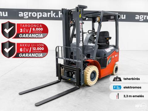 BÉRELHETŐ - ÚJ HELI CPD18-GC6LI-S G2-S, 1,8 tonnás Li-ion elektromos targonca 3,3 méteres emeléssel BÉRELHETŐ - ÚJ HELI CPD18-GC6LI-S G2-S, 1,8 tonnás Li-ion elektromos targonca 3,3 méteres emeléssel