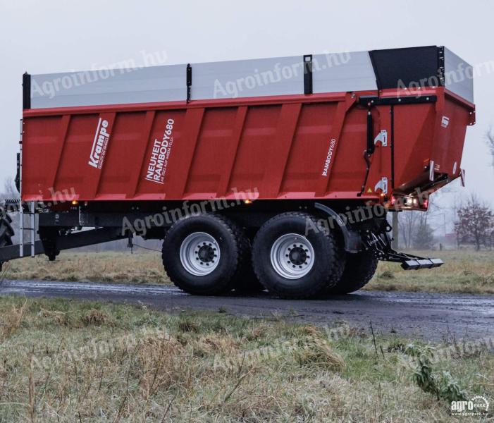 ÚJ Krampe Rambody 680 (AS 680) 20.000 kg teherbírás, prémium letolókocsi, 32 m³, légfék, 60 cm magasító, LED, 40km/h, parabolalaprugós futómű