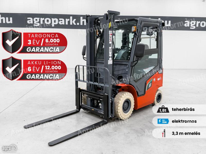 ÚJ HELI G2-S 1,8 tonnás Li-ion elektromos targonca 3,3 méteres emeléssel